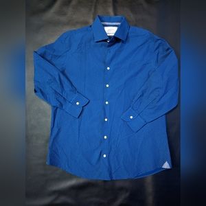 Charles Tyrwhitt, Blue Button-Up, Size 16 1/2, NWOT, Hemmed Sleeves
